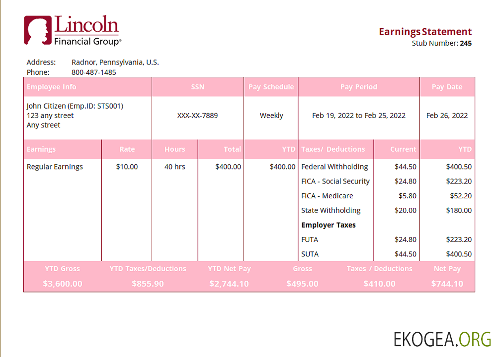 Modèle de fiche d'employé d'une compagnie d'assurance américaine au format Word et PDF, version 2